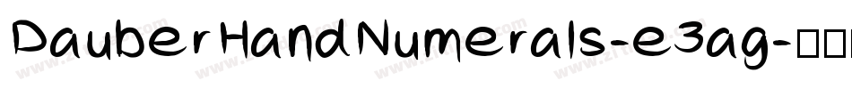 DauberHandNumerals-e3ag字体转换