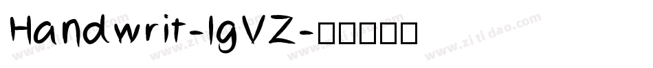 Handwrit-lgVZ字体转换