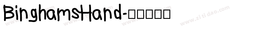 BinghamsHand字体转换