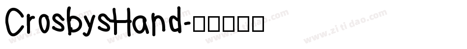 CrosbysHand字体转换