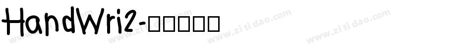 HandWri2字体转换