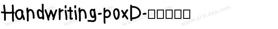 Handwriting-poxD字体转换