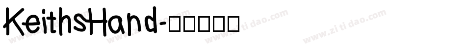 KeithsHand字体转换