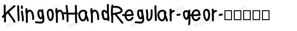 KlingonHandRegular-qeor字体转换
