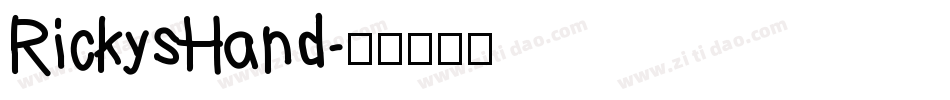 RickysHand字体转换