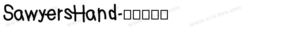 SawyersHand字体转换