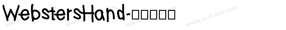WebstersHand字体转换