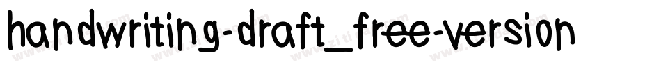 handwriting-draft_free-version字体转换