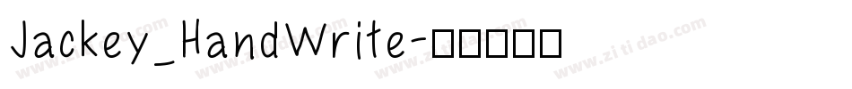 Jackey_HandWrite字体转换