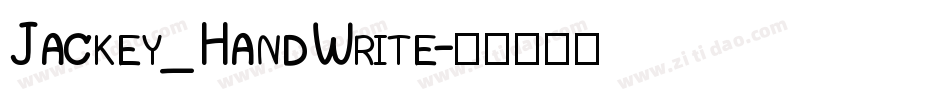 Jackey_HandWrite字体转换