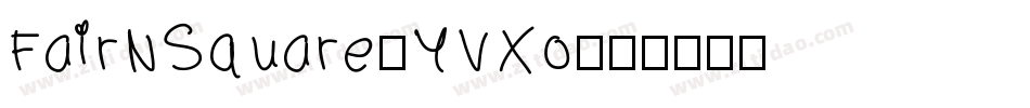 FairNSquare-YVXo字体转换