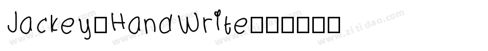 Jackey_HandWrite字体转换