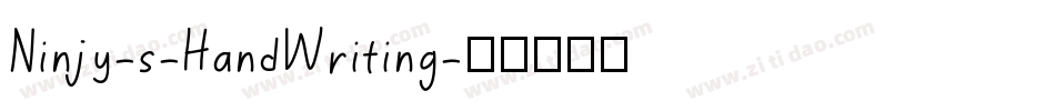 Ninjy-s-HandWriting字体转换