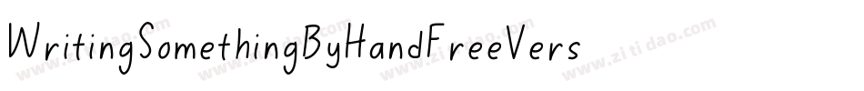 WritingSomethingByHandFreeVersion-o3Ra字体转换