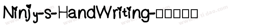 Ninjy-s-HandWriting字体转换