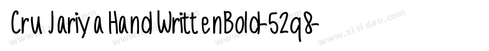 CruJariyaHandWrittenBold-52q8字体转换