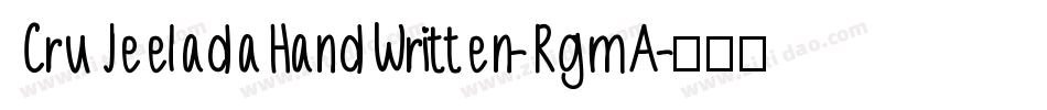 CruJeeladaHandWritten-RgmA字体转换