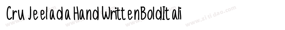 CruJeeladaHandWrittenBoldItalic-n1VO字体转换