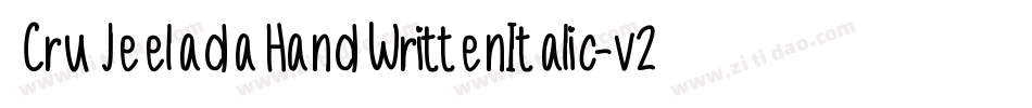 CruJeeladaHandWrittenItalic-v21L字体转换