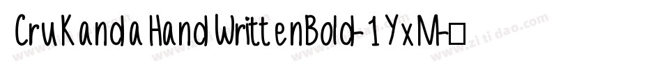 CruKandaHandWrittenBold-1YxM字体转换