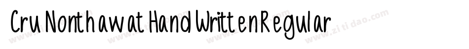CruNonthawatHandWrittenRegular-Eyvl字体转换