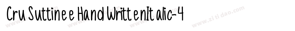 CruSuttineeHandWrittenItalic-4K0l字体转换