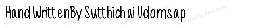 HandWrittenBySutthichaiUdomsap-2rpX字体转换