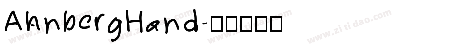 AhnbergHand字体转换