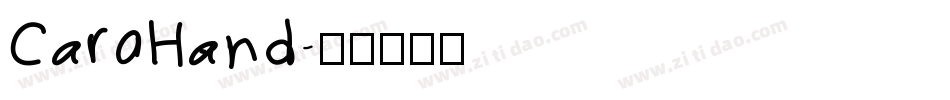 CaroHand字体转换