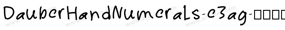 DauberHandNumerals-e3ag字体转换