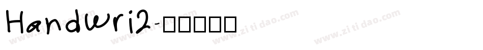 HandWri2字体转换
