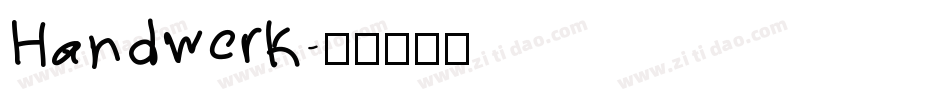 Handwerk字体转换