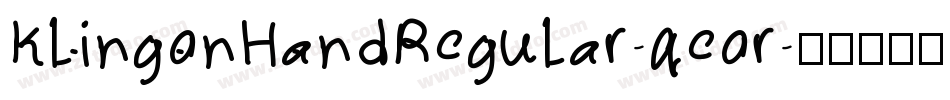 KlingonHandRegular-qeor字体转换
