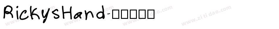 RickysHand字体转换