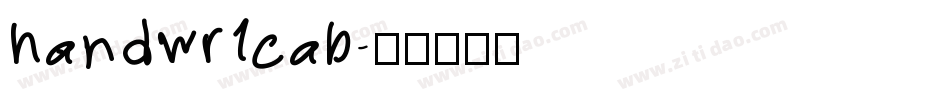 handwr1cab字体转换
