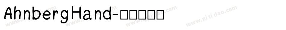 AhnbergHand字体转换