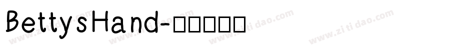 BettysHand字体转换