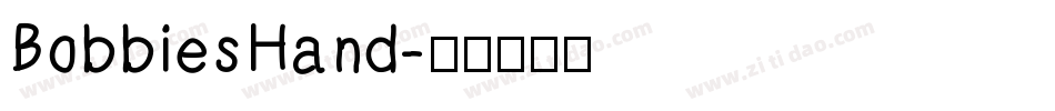 BobbiesHand字体转换