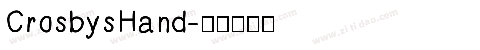 CrosbysHand字体转换