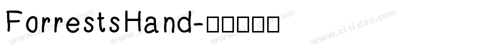 ForrestsHand字体转换