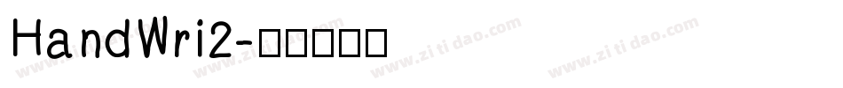 HandWri2字体转换