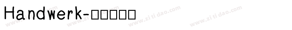 Handwerk字体转换