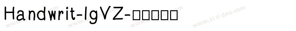 Handwrit-lgVZ字体转换