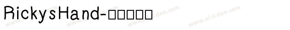RickysHand字体转换