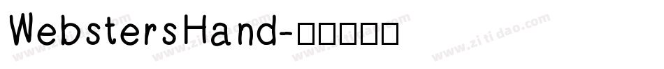 WebstersHand字体转换