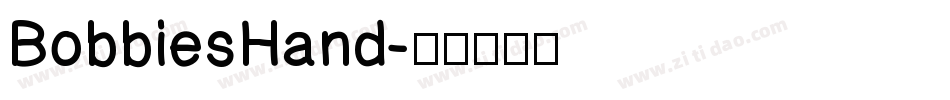 BobbiesHand字体转换