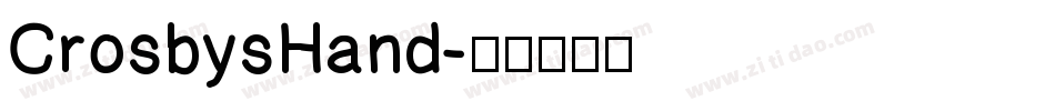 CrosbysHand字体转换
