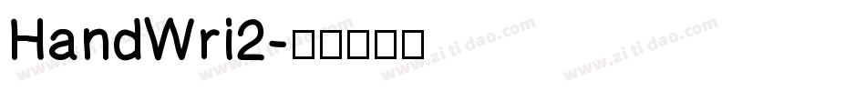 HandWri2字体转换