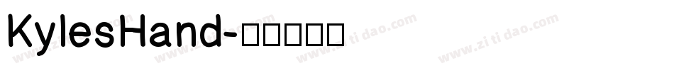 KylesHand字体转换