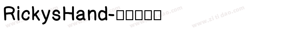 RickysHand字体转换